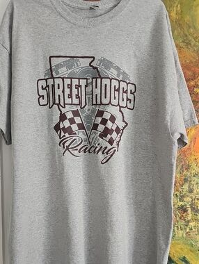Gildan Gray Street Hoggs Racing Graphic T-Shirt